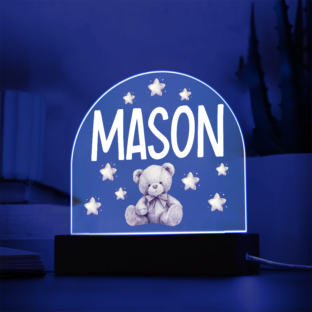 Personalized Teddy Bear Night Light