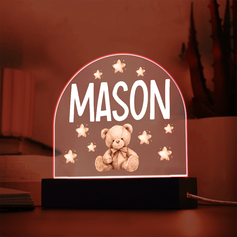 Personalized Teddy Bear Night Light