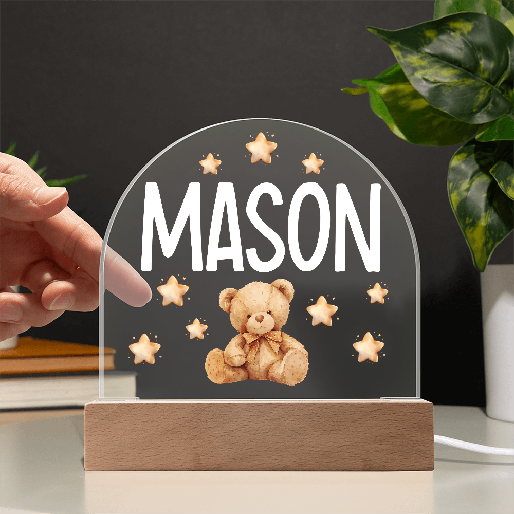 Personalized Teddy Bear Night Light