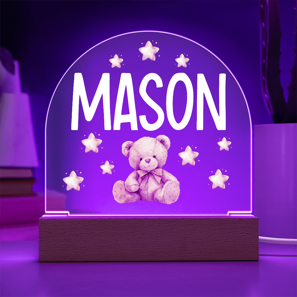 Personalized Teddy Bear Night Light