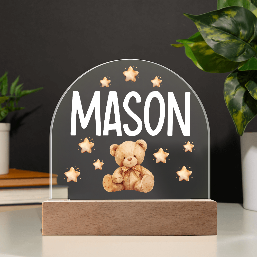 Personalized Teddy Bear Night Light
