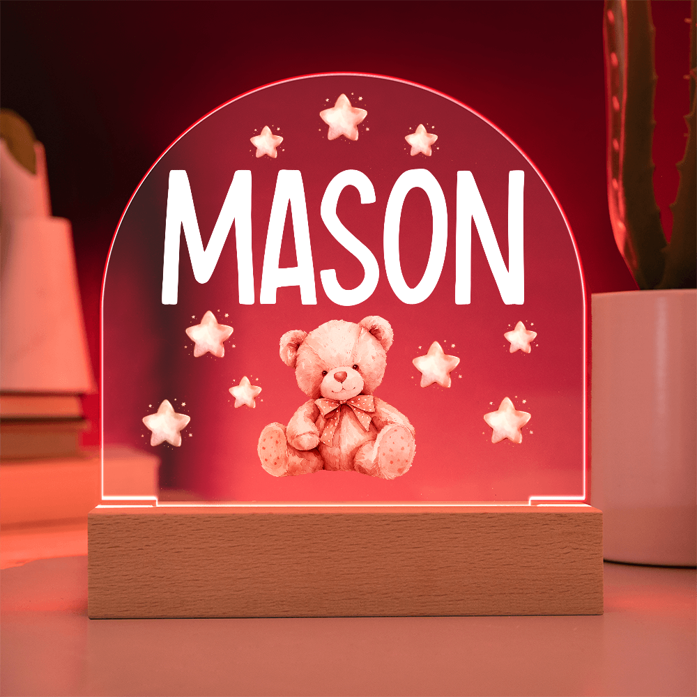 Personalized Teddy Bear Night Light