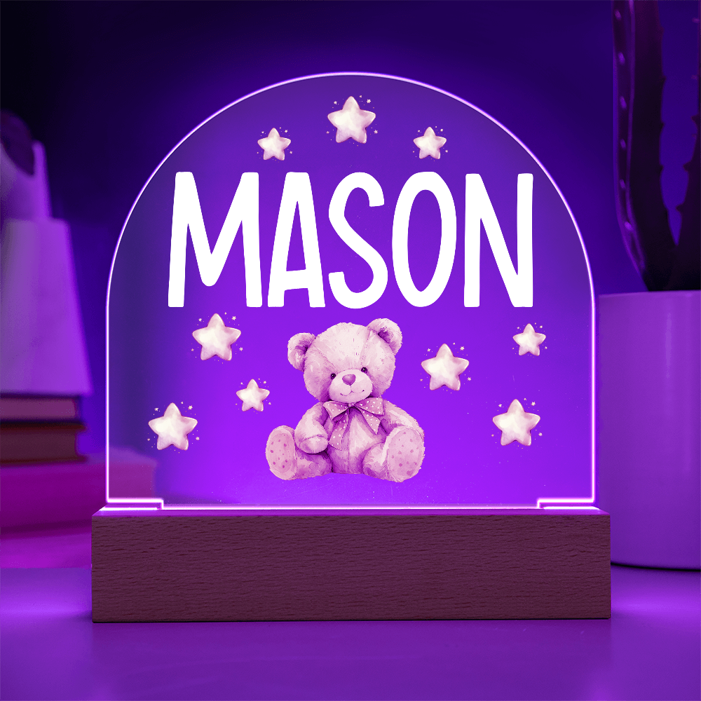 Personalized Teddy Bear Night Light